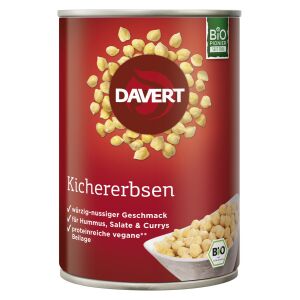 Davert Kichererbsen in der Dose, Bio, 400 g / ATG 240 g