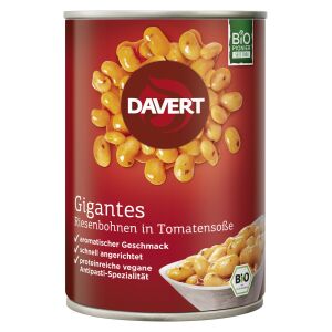 Davert Gigantes Riesenbohnen in Tomatensauce, Bio, 400 g