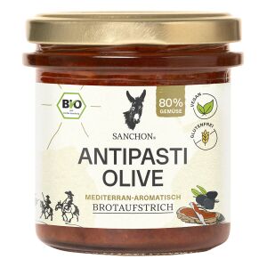 Sanchon Brotaufstrich Antipasti Olive, Bio, 150 g