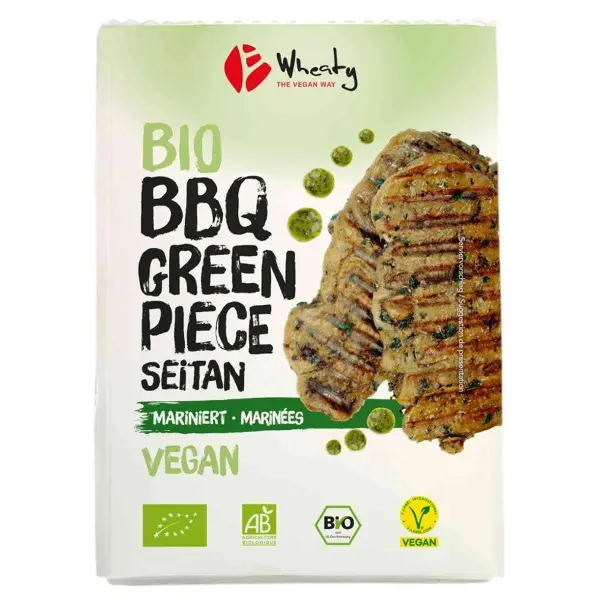 Wheaty BBQ Green Piece Seitanbratstücke, Bio, 175 g