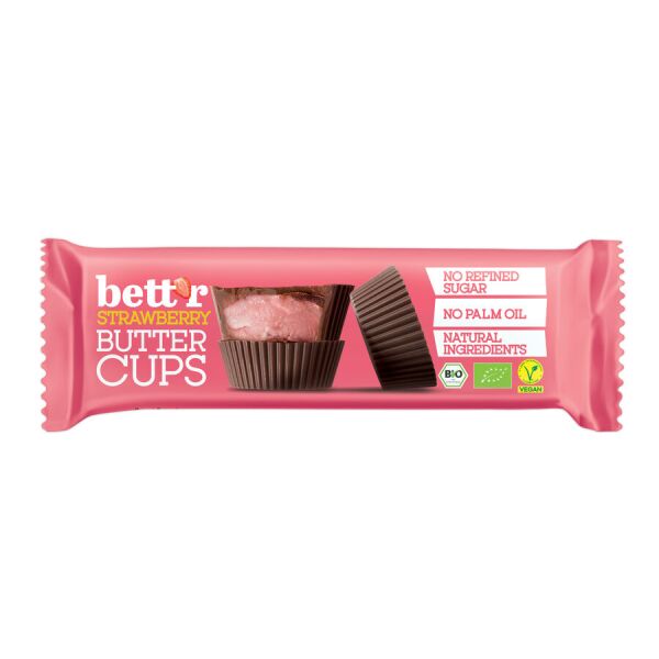 bettr Strawberry Cashew Butter Cups, Bio, 39 g