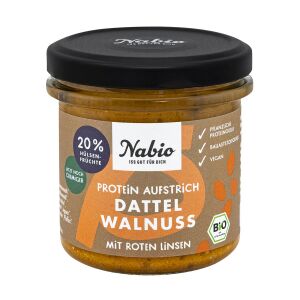 Nabio Protein Aufstrich Dattel Walnuss Rote Linse, Bio,...